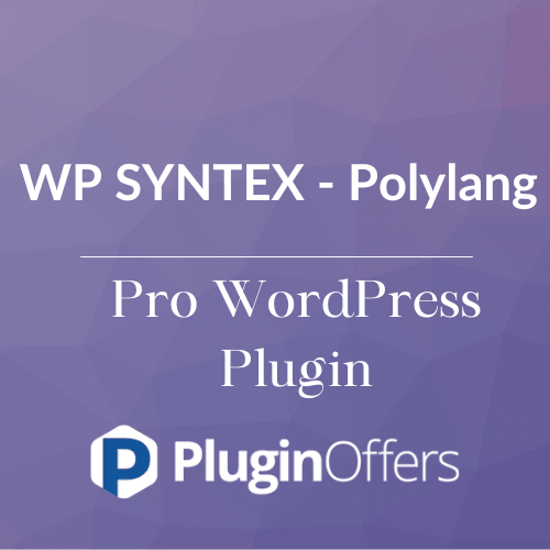 WP SYNTEX - Polylang Pro WordPress Plugin - Plugin Offers