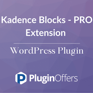 Kadence Blocks - PRO Extension WordPress Plugin - Plugin Offers