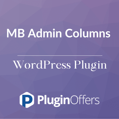 MetaBox - MB Admin Columns WordPress Plugin - Plugin Offers