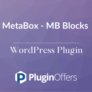 MetaBox - MB Blocks WordPress Plugin - Plugin Offers