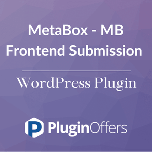 MetaBox - MB Frontend Submission WordPress Plugin - Plugin Offers