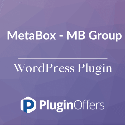 MetaBox - MB Group WordPress Plugin - Plugin Offers