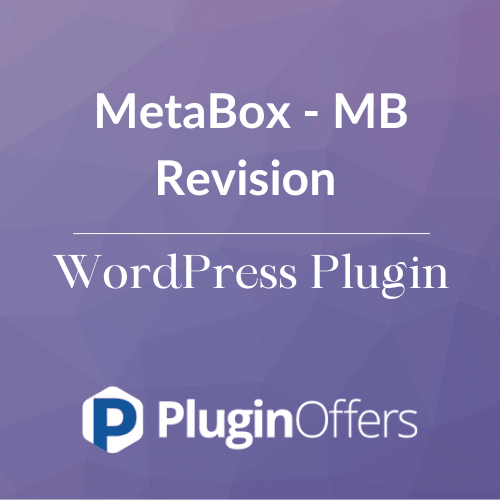 MetaBox - MB Revision WordPress Plugin - Plugin Offers
