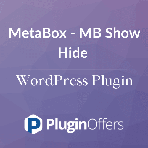 MetaBox - MB Show Hide WordPress Plugin - Plugin Offers