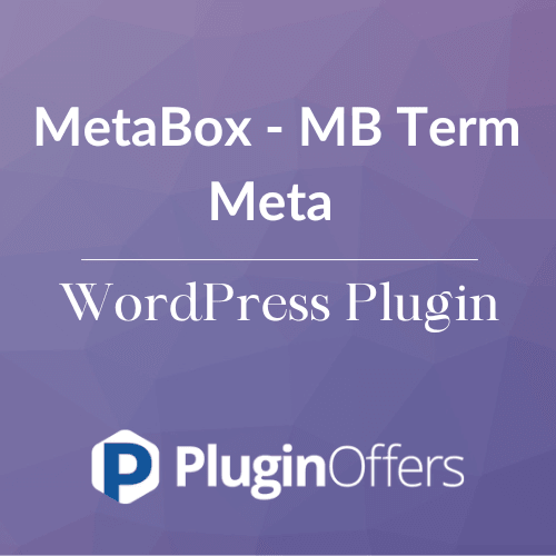 MetaBox - MB Term Meta WordPress Plugin - Plugin Offers