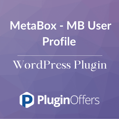 MetaBox - MB User Profile WordPress Plugin - Plugin Offers