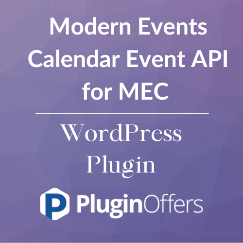 Modern Events Calendar Event API for MEC WordPress Plugin - Plugin Offers