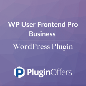 WP User Frontend Pro Business WordPress Plugin - Plugin Offers
