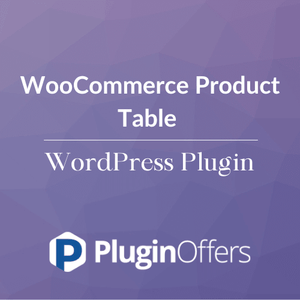 WooCommerce Product Table WordPress Plugin - Plugin Offers