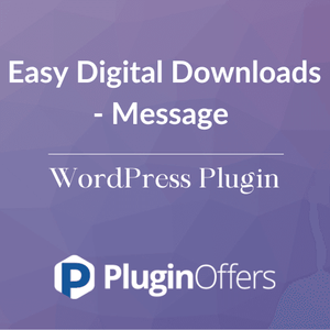 Easy Digital Downloads - Message WordPress Plugin - Plugin Offers