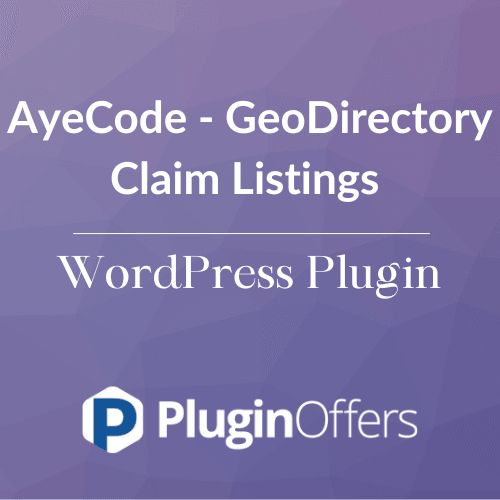 AyeCode - GeoDirectory Claim Listings WordPress Plugin - Plugin Offers