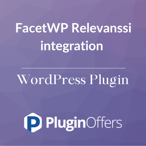 FacetWP Relevanssi integration WordPress Plugin - Plugin Offers
