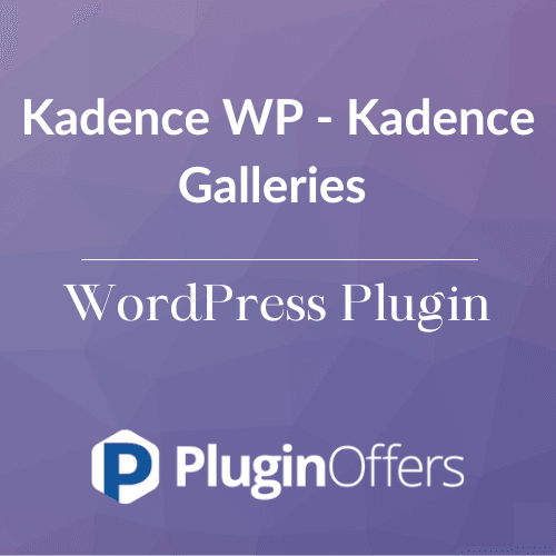 Kadence WP - Kadence Galleries WordPress Plugin - Plugin Offers