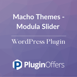 Macho Themes - Modula Slider WordPress Plugin - Plugin Offers