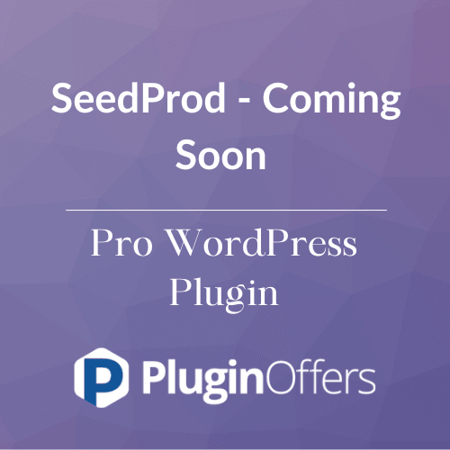 SeedProd - Coming Soon Pro WordPress Plugin - Plugin Offers