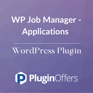 WP Job Manager - Applications WordPress Plugin - Plugin Offers