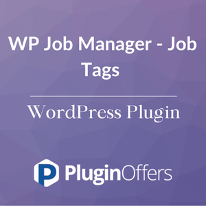 WP Job Manager - Job Tags WordPress Plugin - Plugin Offers