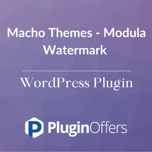 Macho Themes - Modula Watermark WordPress Plugin - Plugin Offers