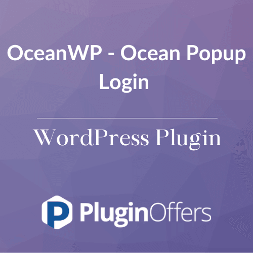 OceanWP - Ocean Popup Login WordPress Plugin - Plugin Offers