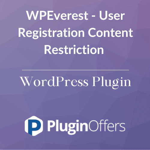 WPEverest - User Registration Content Restriction WordPress Plugin - Plugin Offers