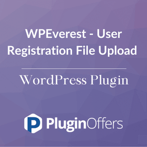 WPEverest - User Registration File Upload WordPress Plugin - Plugin Offers