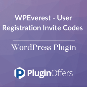 WPEverest - User Registration Invite Codes WordPress Plugin - Plugin Offers