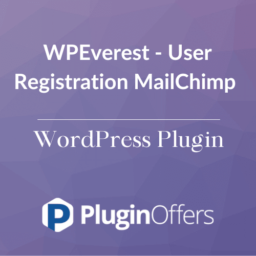 WPEverest - User Registration MailChimp WordPress Plugin - Plugin Offers