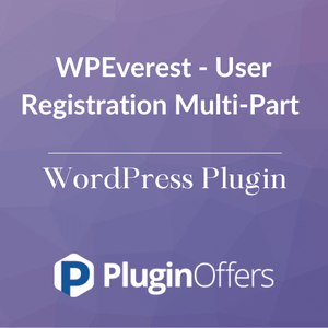 WPEverest - User Registration Multi-Part WordPress Plugin - Plugin Offers