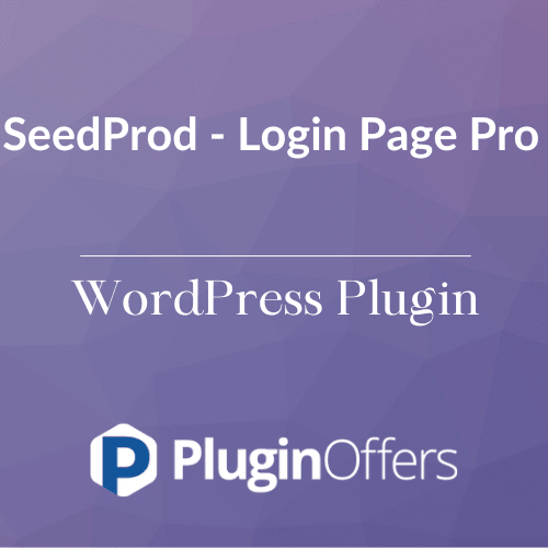 SeedProd - Login Page Pro WordPress Plugin - Plugin Offers