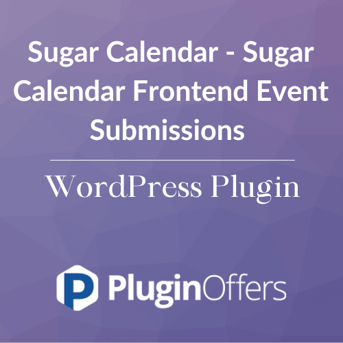 Sugar Calendar - Sugar Calendar Frontend Event Submissions WordPress Plugin - Plugin Offers