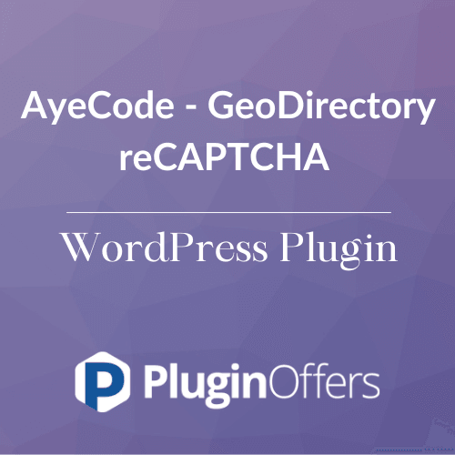 AyeCode - GeoDirectory reCAPTCHA WordPress Plugin - Plugin Offers