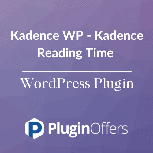 Kadence WP - Kadence Reading Time WordPress Plugin - Plugin Offers