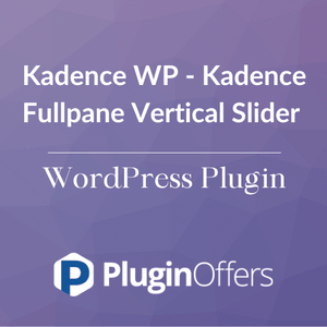 Kadence Fullpane Vertical Slider WordPress Plugin - Plugin Offers