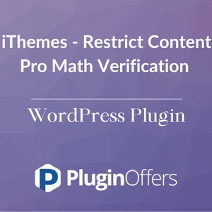 iThemes - Restrict Content Pro Math Verification WordPress Plugin - Plugin Offers