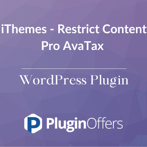 iThemes - Restrict Content Pro AvaTax WordPress Plugin - Plugin Offers