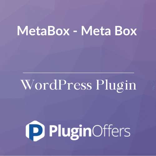 MetaBox - Meta Box WordPress Plugin - Plugin Offers