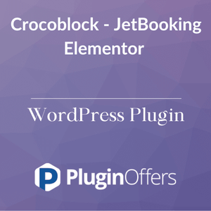 Crocoblock - JetBooking Elementor WordPress Plugin - Plugin Offers