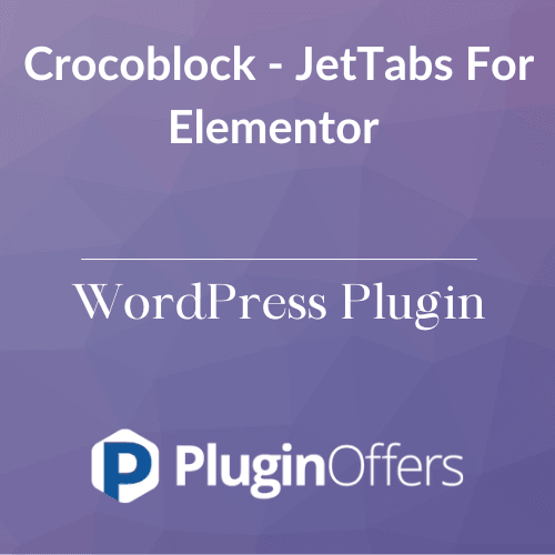 Crocoblock - JetTabs For Elementor WordPress Plugin - Plugin Offers