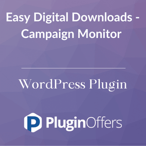 Easy Digital Downloads - Campaign Monitor WordPress Plugin - Plugin Offers