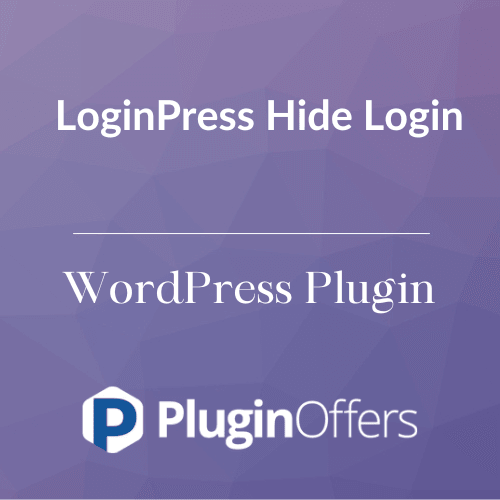 LoginPress Hide Login WordPress Plugin - Plugin Offers