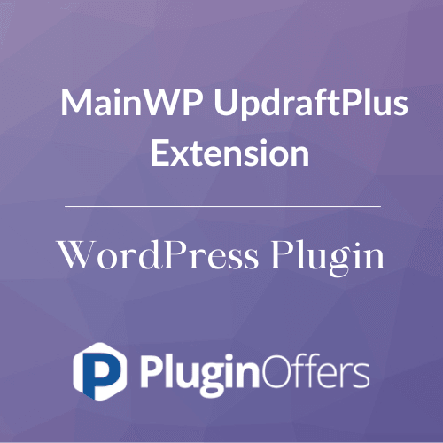 MainWP UpdraftPlus Extension WordPress Plugin - Plugin Offers