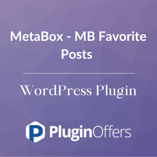 MetaBox - MB Favorite Posts WordPress Plugin - Plugin Offers