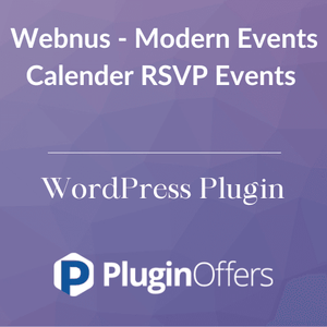 Webnus - Modern Events Calender RSVP Events WordPress Plugin - Plugin Offers
