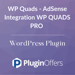 WP Quads - AdSense Integration WP QUADS PRO WordPress Plugin - Plugin Offers