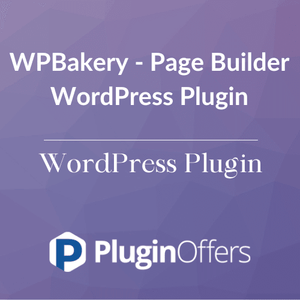 WPBakery - Page Builder WordPress Plugin - Plugin Offers