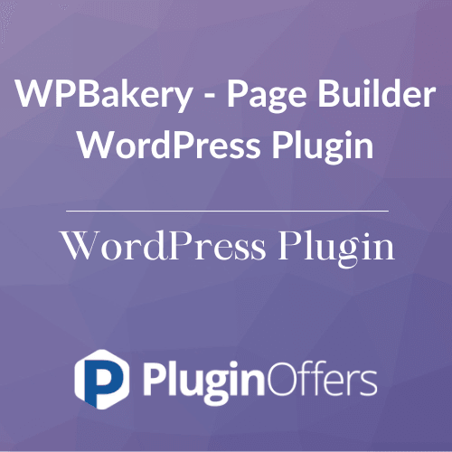 WPBakery - Page Builder WordPress Plugin - Plugin Offers