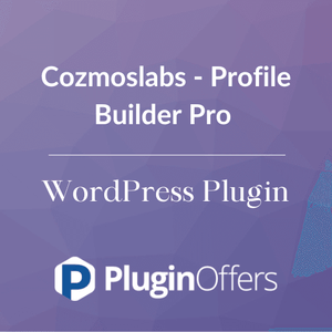 Cozmoslabs - Profile Builder Pro WordPress Plugin - Plugin Offers