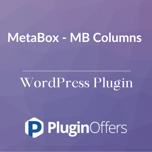 MetaBox - MB Columns WordPress Plugin - Plugin Offers
