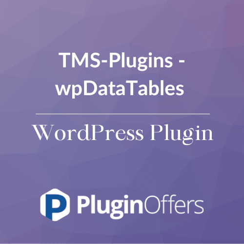 TMS-Plugins - wpDataTables WordPress Plugin - Plugin Offers