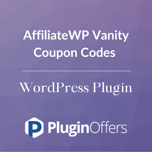 AffiliateWP Vanity Coupon Codes WordPress Plugin - Plugin Offers